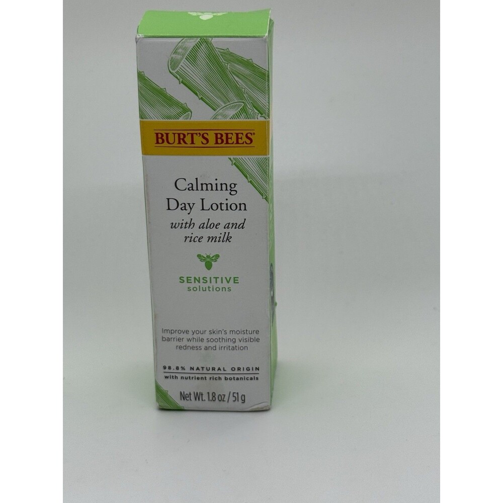 Burt's Bees Calming Day Lotion Sensitive Solution 1.8oz e 51g Aloe & Rice Milk